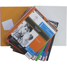 Five Star Clearview Notebook - 100 Sheets - 200 Pages - Ruled Margin - 3 Hole(s) - 11" (279.40 mm) x 8.50" (215.90 mm) - Poly, Kraft Cover - Durable, Sturdy Back, Spiral Bound, Dual-pocket Divider, Perforated, Hole-punched - 1 Each