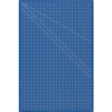 Westcott 24"x36" Double Sided Blue Cutting Mat - Writing, Drawing, Craft, Office, School, Home - 36" (914.40 mm) Length x 24 ft (7315.20 mm) Width - Rectangular - Blue - 1Each