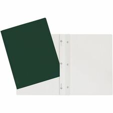 Geocan Letter Report Cover - 8 1/2" x 11" - 100 Sheet Capacity - 3 Fastener(s) - Dark Green - 1 Each
