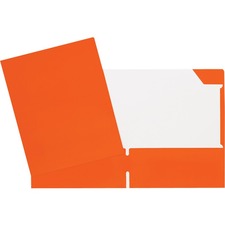 Geocan Letter Report Cover - 8 1/2" x 11" - 80 Sheet Capacity - 2 Internal Pocket(s) - Orange - 1 Each