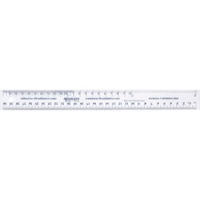 Westcott 30cm Flexible Vinyl Ruler - Metric Measuring System - Vinyl - 1 Each - Transparent