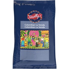 Timothy's Columbia La Verada Coffee - Medium - 2.5 oz Per Pouch - 24 / Box