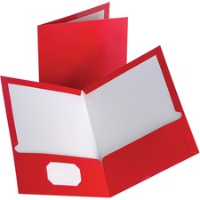 Oxford Showfolio Letter Portfolio - 8 1/2" x 11" - 100 Sheet Capacity - 2 Pocket(s) - Red - 10 / Pack