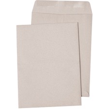 Supremex Kraft Press to Seal Catalogue Envelope - Catalog - #7 - 12" Width x 9" Length - 24 lb - Gummed Flap - Kraft - 500 / Box - Natural Kraft