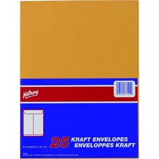 Hilroy Kraft Envelope - #7 - 12" Width x 9" Length - 24 lb - Kraft - 25 / Pack