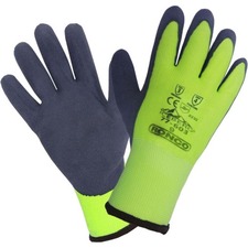 Iceberg Work Gloves - Latex Coating - Medium Size - Hi-Viz Green - High Visibility, Flexible, Lightweight, Abrasion Resistant, Puncture Resistant - For Cold Storage, Distribution, Environmental Service, Aquaculture, Fishing, Frozen Food Handling, Extreme 