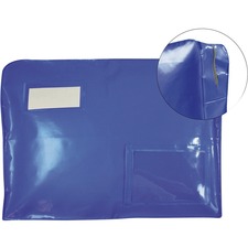 Winnable Security Bag - 12" (304.80 mm) Width x 16" (406.40 mm) Length x 4" (101.60 mm) Depth - Zipper Closure - Blue - 1Each