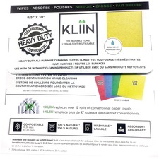 KLIIN All-Purpose Cleaning Cloth - Yellow - 10 / Pack