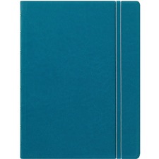 Filofax Refillable Notebook - 56 Sheets - Twin Wirebound - Ruled Margin - A5 - 8 1/4" x 5 3/4" - Cream Paper - Refillable, Elastic Closure, Storage Pocket, Page Marker, Indexed - Recycled - 1 Each