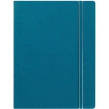 Filofax Refillable Notebook - 56 Sheets - Twin Wirebound - Ruled Margin - 9 1/4" x 7 1/4" - Cream Paper - Refillable, Elastic Closure, Storage Pocket, Page Marker, Indexed - Recycled - 1 Each