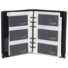 bugatti Business Card Album - 120 Capacity - Ring Binding - Refillable