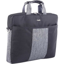 bugatti Carrying Case (Briefcase) for 15.6" Notebook - Black, Gray - Polyester Body - Shoulder Strap - 11.50" (292.10 mm) Height x 15.50" (393.70 mm) Width x 1.75" (44.45 mm) Depth - 1 Each