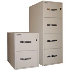Gardex Classic GF-25-2 File Cabinet - 19.8" x 25" x 28" - 2 x Drawer(s) - 9.53" (242 mm) Drawer Height 15" (381 mm) Drawer Width 20" (508 mm) Drawer Depth - Legal - Vertical - Fire Resistant, Ball-bearing Suspension, Locking System, Scratch Resistant, Durable, Adjustable Suspension Bar - Putty - Textured