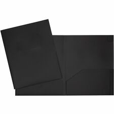 Geocan Letter Report Cover - 8 1/2" x 11" - 2 Internal Pocket(s) - Black - 1 Each