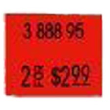 Avery Dennison 216 Labelling Gun Labels - 45/64" Width x 5/8" Length - Permanent Adhesive - Rectangle - Fluorescent Red - 1250 / Roll - 50000 Total Label(s) - 40 / Box