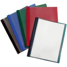 Winnable Letter Report Cover - 8 1/2" x 11" - 80 Sheet Capacity - 3 Fastener(s) - Front Pocket(s) - Assorted - 1 Each