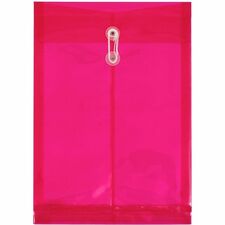 GEO Translucent Polyethylene Envelope - Legal - 13 1/2" Width x 9 3/4" Length - Drawstring - Polyethylene, Plastic - 1 Each - Translucent, Red