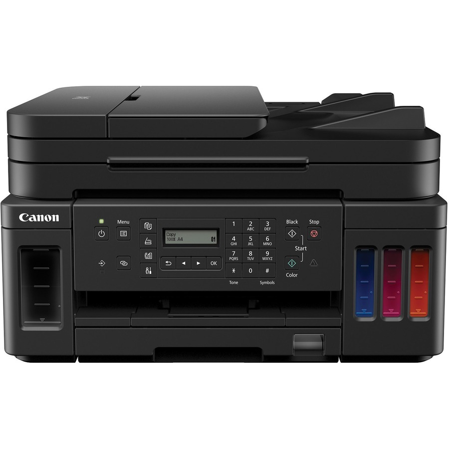 Canon G7020 Wireless Inkjet Multifunction Printer - Color Copier/Fax/Printer/Scanner - 4800 x 1200 dpi Print - Automatic Duplex Print - Up to 5000 Pages Monthly - 350 sheets Input -