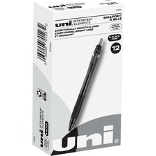 uni Jetstream Elements Ballpoint Pen - Medium Pen Point - 1 mm Pen Point Size - Black Gel-based Ink - 1 Dozen