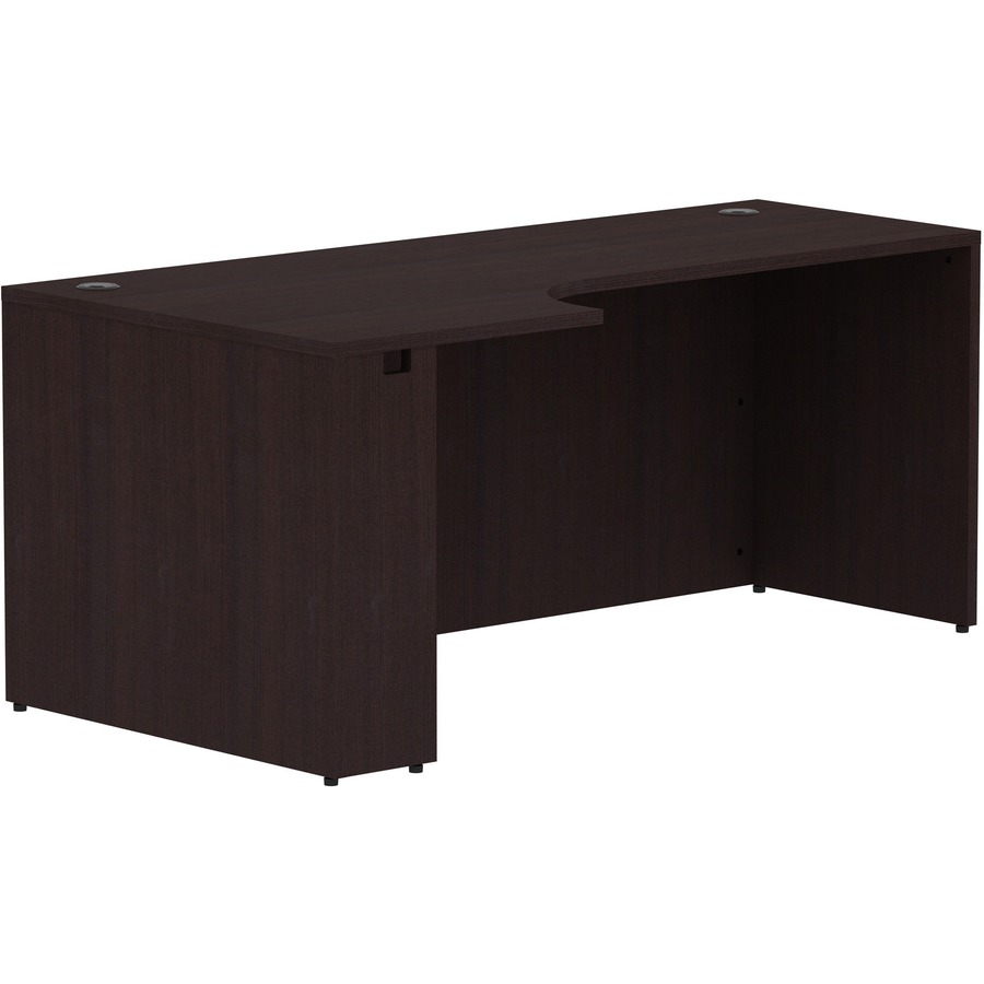 Lorell Espresso Laminate Desk 72" x 36" x 24"29.5" Credenza, 1" Top