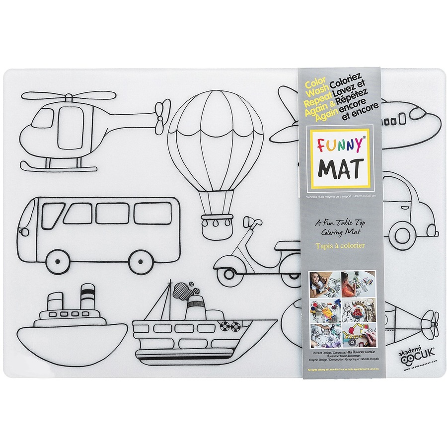 Funny Mat VEHICLES Table Mat - Table, Desk Protection - Polypropylene - 1 Each
