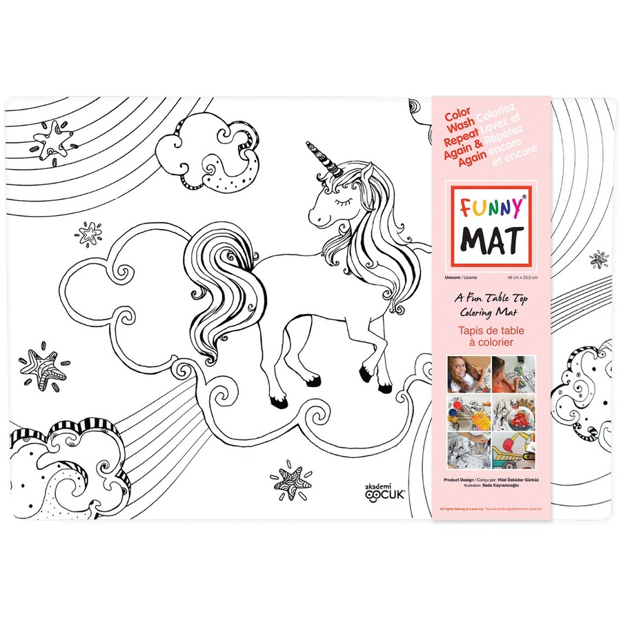 Funny Mat UNICORN Table Mat - Table, Home, Restaurant, Dining - Silicone, Polypropylene - 1 Each