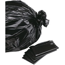 Polyethics Trash Bag - 35" (889 mm) Width x 50" (1270 mm) Length - Black - 500/Box - Garbage