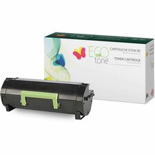 EcoTone Toner Cartridge - Remanufactured for Lexmark 50F1H00, 501H, MS310dn, MS312d - Black - 5000 Pages