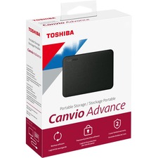 Toshiba Canvio Advance HDTCA10XW3AA 1 TB Portable Hard Drive - External - White - USB 3.0
