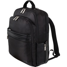 bugatti Moretti Carrying Case (Backpack) for 15.6" Notebook - Black - Nylon, Vegan Leather Body - Trolley Strap, Shoulder Strap - 16.25" (412.75 mm) Height x 12.50" (317.50 mm) Width x 5" (127 mm) Depth - 1 Each