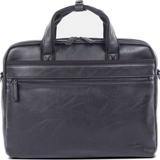 bugatti Valentino Carrying Case (Briefcase) for 15.6" - Black - Synthetic Leather Body - Handle, Shoulder Strap - 13.50" (342.90 mm) Height x 16.25" (412.75 mm) Width x 4" (101.60 mm) Depth