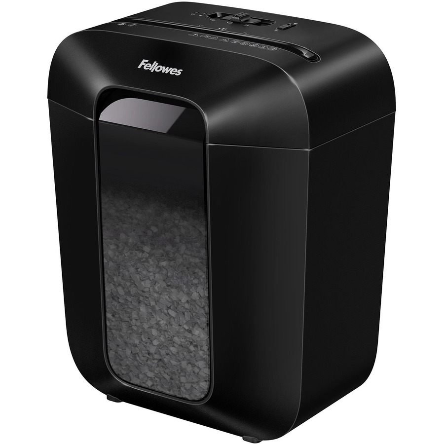 Fellowes - Déchiqueteuse de papier/cartes de crédit Powershred LX41 - Microcoupe - 8 Par passage - pour déchiquetage Agrafes, Trombone, Carte de crédit - 0,2 po (3,97 mm) x 0,5 po (12,70 mm) Taille de déchiquetage - P-4 - 5 Minute(s) Autonomie - 30 Minute(s) Temps de refroidissement - 16,66 L Capacité de corbeille - Noir