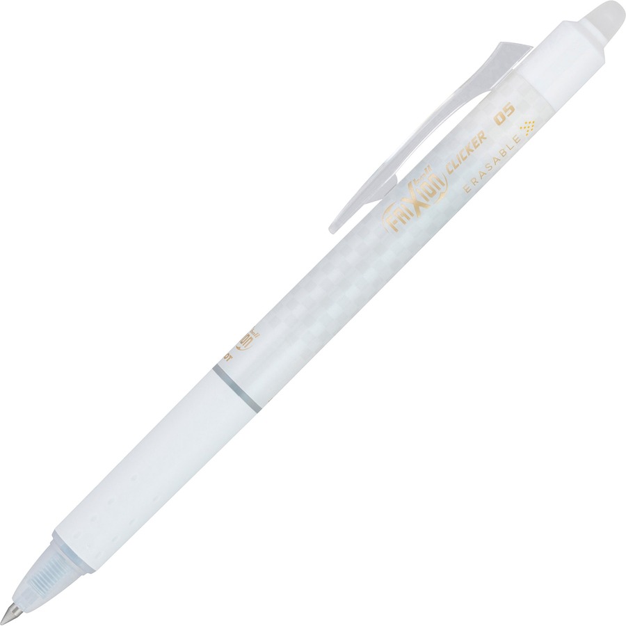 havik Omgekeerde Heerlijk FriXion Clicker Erasable Gel Pen - Extra Fine Pen Point - 0.5 mm Pen Point  Size - Refillable - Retractable - Black Gel-based Ink - White Barrel - 1  Dozen