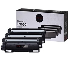 Premium Tone TN660 Laser Toner Cartridge - Alternative for Brother (TN660) - Black - 1 Pack - 3 x 2600 Pages