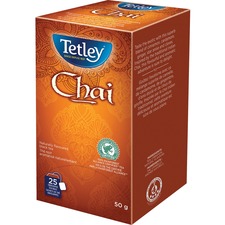 Tetley 100% Rainforest Alliance Certified Chai Tea Black Tea - 25 / Box