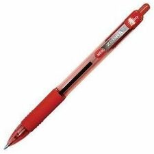 Zebra Pen Z-Grip Retractable Ballpoint Pens - Medium Pen Point - 1 mm Pen Point Size - Retractable - Red - Clear, Red Barrel - 1 / Each