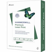 Hammermill Premium Laser Print Paper - White - 98 Brightness - Letter - 8 1/2" x 11" - 32 lb Basis Weight - Ultra Smooth - 500 / Pack - Sustainable Forestry Initiative (SFI) - White