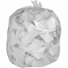 Inteplast 2800 Trash Bag - 26" (660.40 mm) Width x 36" (914.40 mm) Length - High Density - Frosted - Resin - 500/Box - Industrial - Recycled