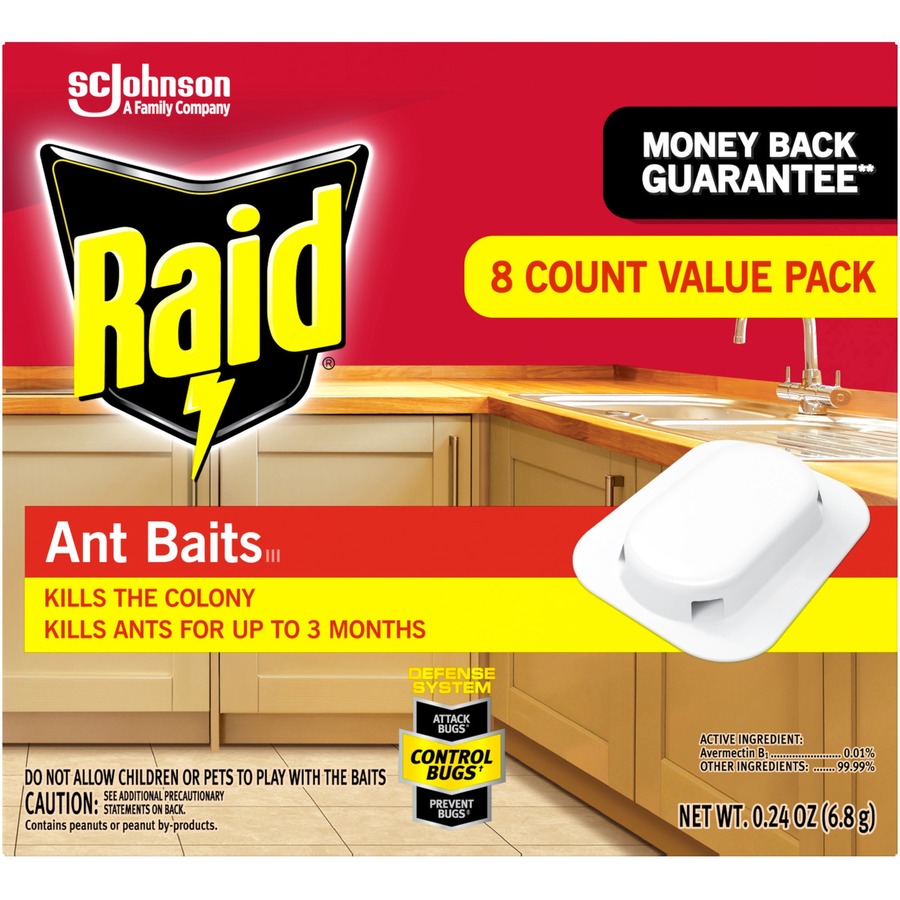 SJN308819 - Raid Ant Baits - Ants - Red - 8 / Box - Office Supply Hut