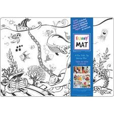 Funny Mat Drawing/Coloring Mat - Pen - 1 Each - Ocean - Polypropylene