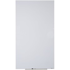 Quartet InvisaMount Vertical Glass Dry-Erase Board - 28x50 - 50" (4.2 ft) Width x 28" (2.3 ft) Height - White Glass Surface - Rectangle - Vertical - Magnetic - 1 Each