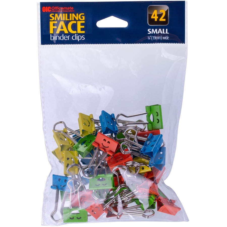 Officemate Smiling Face Binder Clips