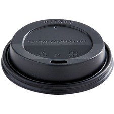 Eco Guardian 8 oz Hot Drink Paper Cup Lids - 50 / Pack - Black