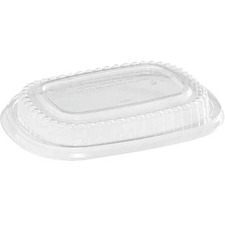 Eco Guardian 22 Oz Oval Lids for Compostable Containers - Microwave Safe - Plastic Body - 50 / Pack