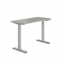 Global Ionic Table Desk - Rectangle Top - Noce Grigio