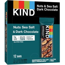 KIND Nuts Sea Salt & Dark Chocolate - High-fiber - Almond Nuts, Sea Salt, Dark Chocolate - 40 g - 12 / Box