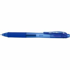 Pentel EnerGel-X Retractable Gel Pens - Fine Pen Point - 0.5 mm Pen Point Size - Needle Pen Point Style - Refillable - Retractable - Blue Gel-based Ink - Blue Barrel