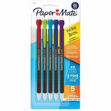 Paper Mate Write Bros. Classic Mechanical Pencils, 0.7mm, HB #2 lead - HB/#2 Lead - 0.7 mm Lead Diameter - Assorted Lead - 5 / Pack