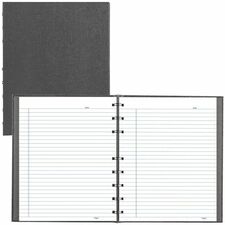 Blueline NotePro Notebook - 150 Pages - Twin Wirebound - Ruled - 9.25" (234.95 mm) x 7.25" (184.15 mm) - White Paper - Hard Cover, Micro Perforated, Storage Pocket, Index Sheet, Self-adhesive - Recycled