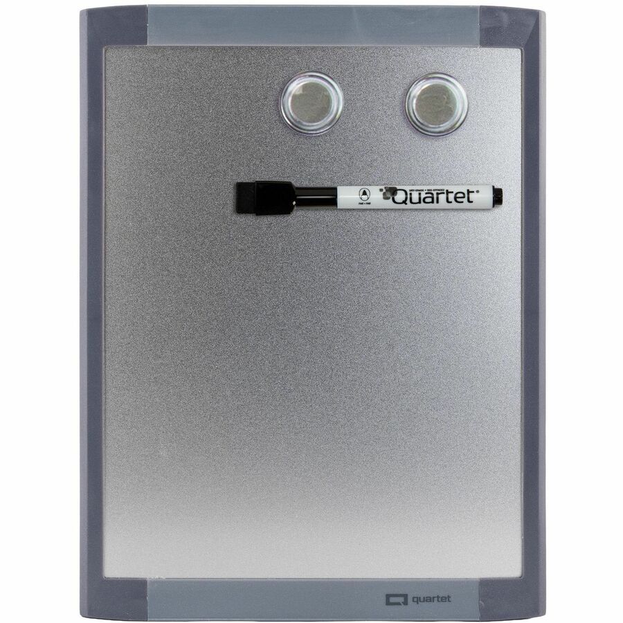 Quartet Dry Erase Board - 8.5" Width x 11" Height - Painted Steel Surface - Silver Plastic Frame - Magnetic